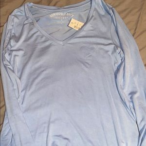 v neck long sleeve top
